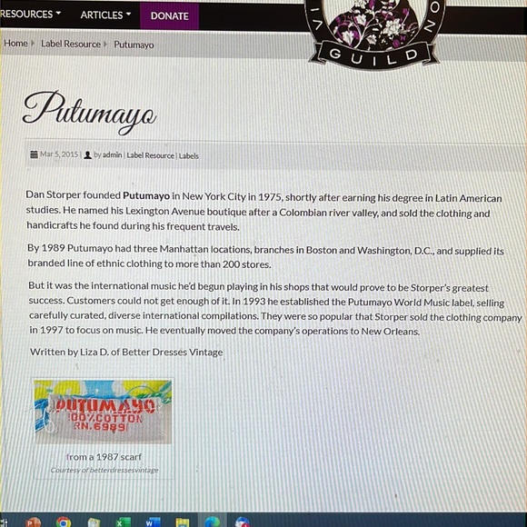 Putumayo cute brown cotton jacket L - Picture 7 of 7